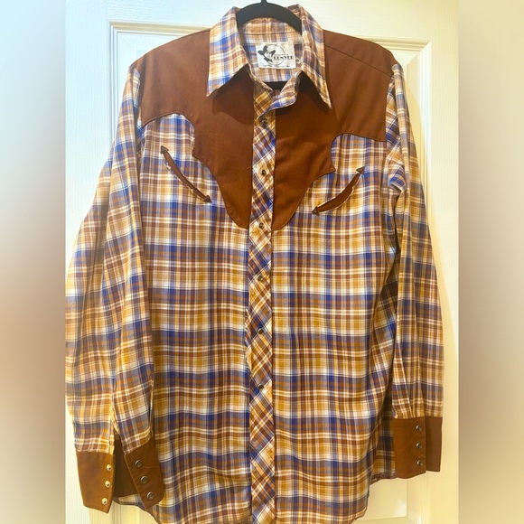 Vintage 70’s Western Shirt with Pearl Snaps Large NWT 🤠 ⛰️ - Picture 2 of 13